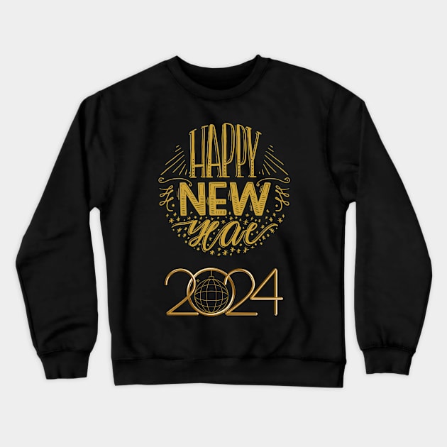 Heppy new year 2024 Crewneck Sweatshirt by logo desang